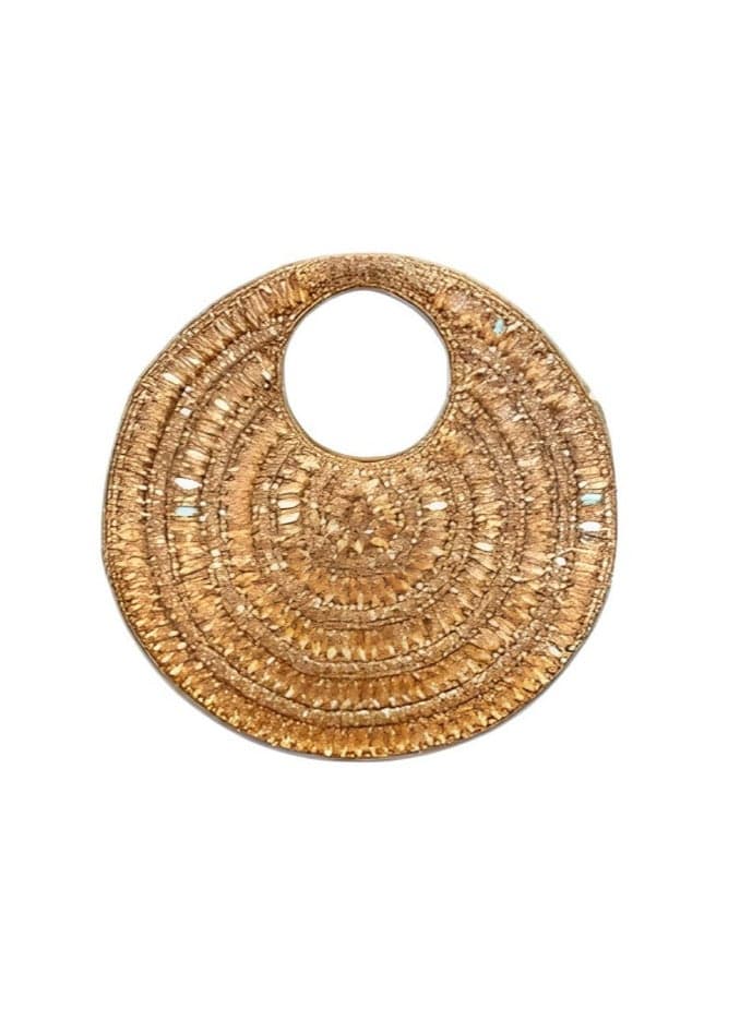 Harsha's Glam Clutches Golden Full Moon Evening Bag - Image 1