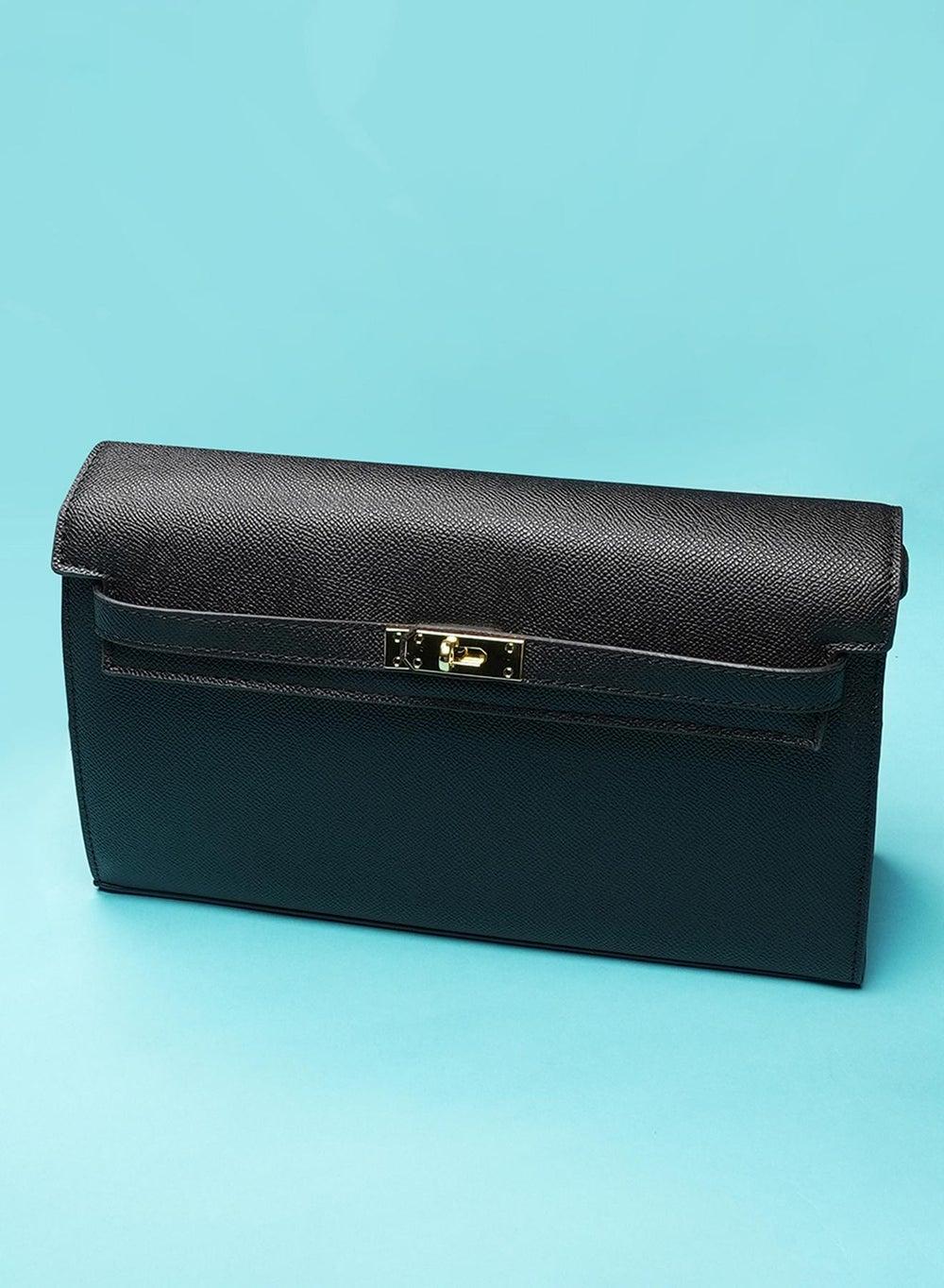 Haute Sauce Overlap Sling Bag - Elegance in Midnight Black - Image 1