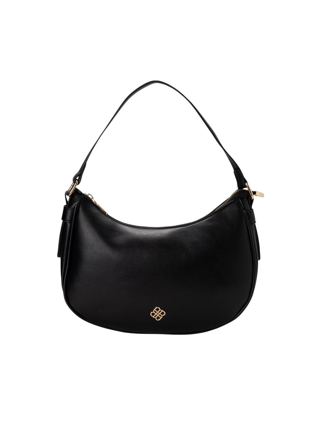 Bata Casual Curved Hobo Bag: Classic Elegance in Black - Image 1