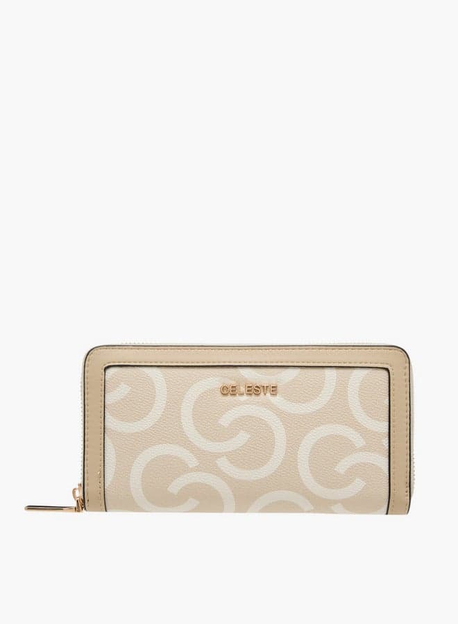 Celeste Monogram Elegance Wallet for Women with Zip Closure - Image 1