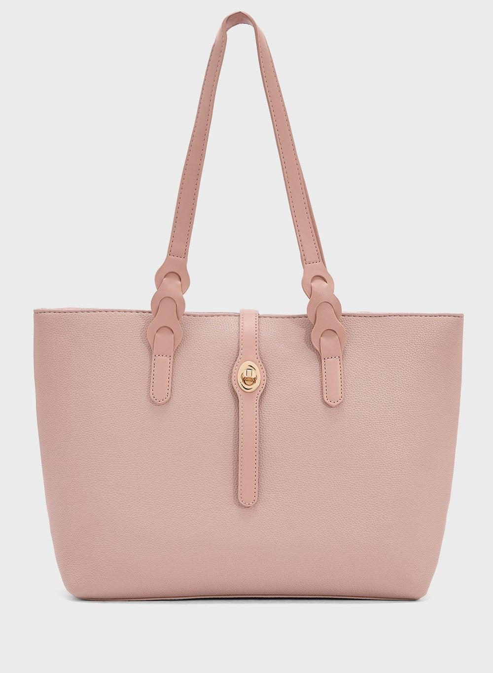 ELLA Chic Metal Trim Tote - Elegance on the Go - Image 1