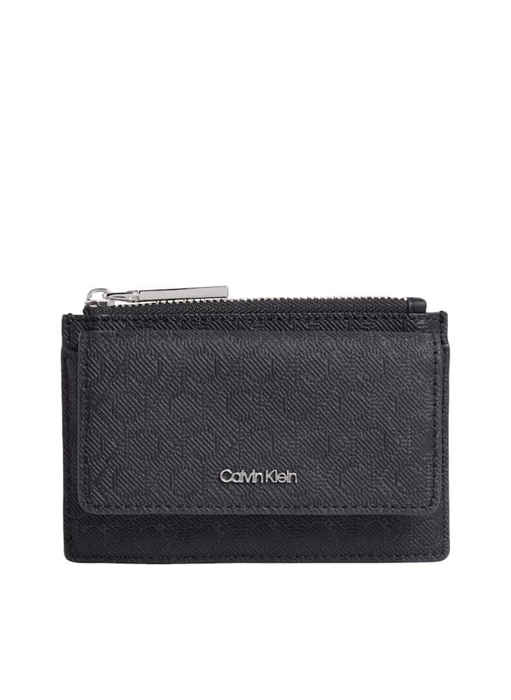 CALVIN KLEIN Chic Logo Zip Card Holder for Women - Image 1