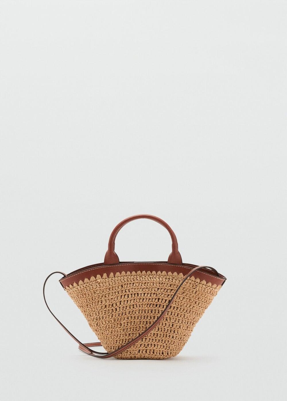 MANGO Chic Natural Fibre Carryall – Petite and Elegant - Image 1