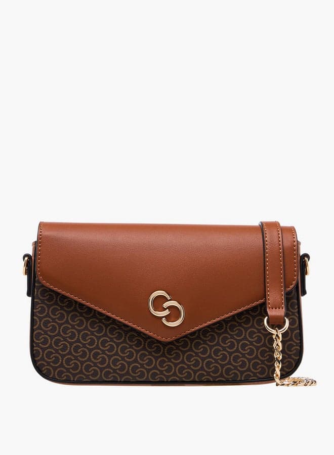 Celeste Monogram Elegance Crossbody - Chic Chain Strap Design - Image 1