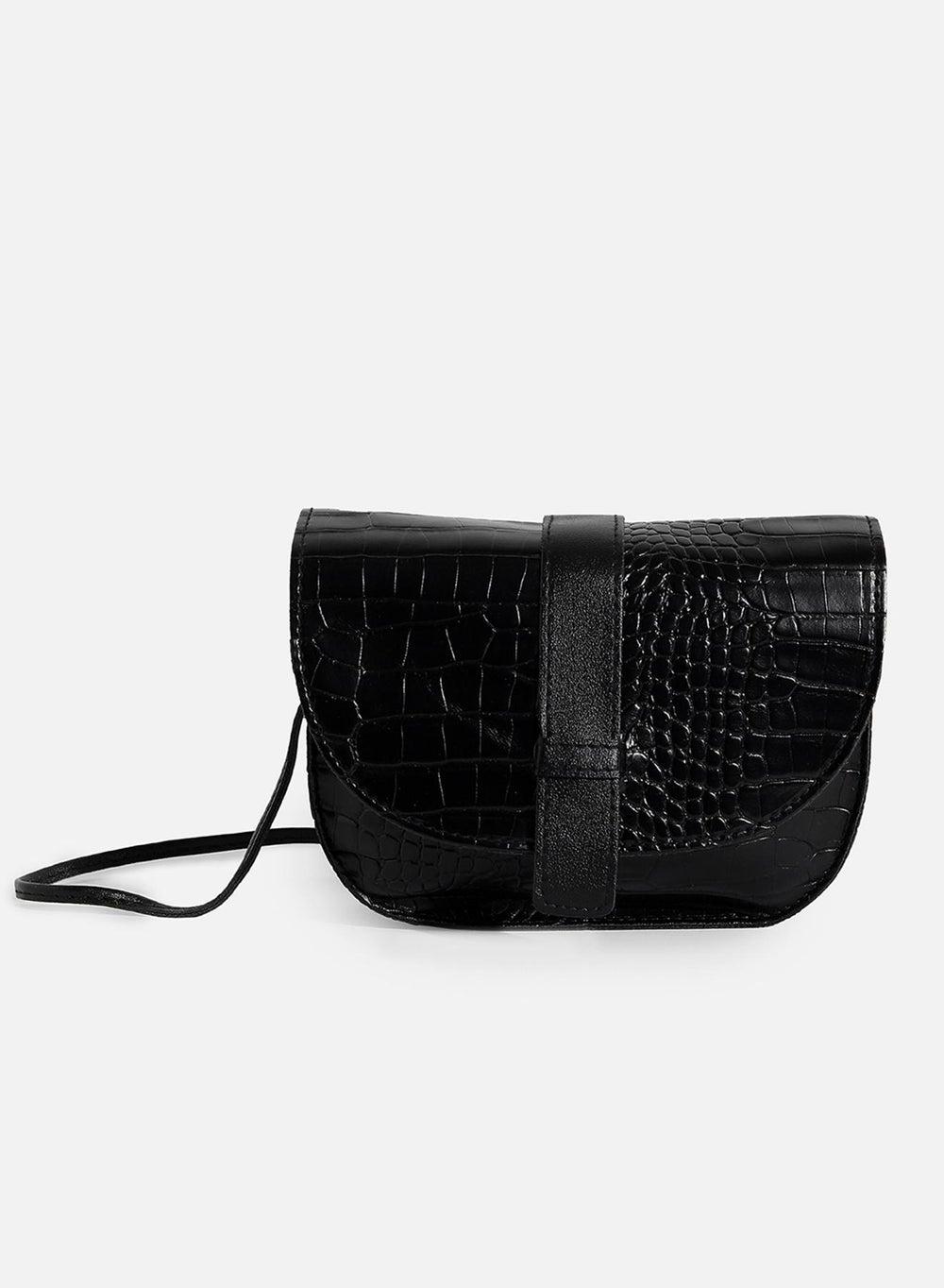 Haute Sauce Croco Black Elegance Cross Body Bag - Image 1
