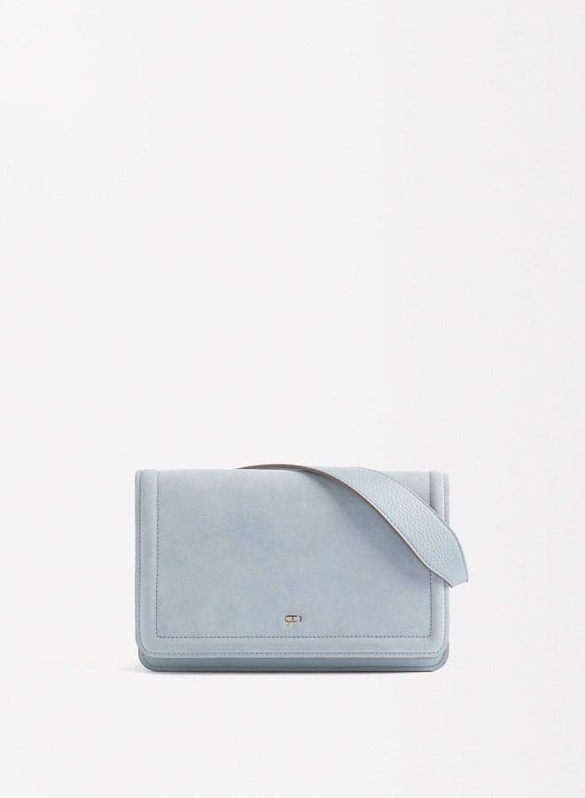PARFOIS Elegance - Blue Fur-Trimmed Shoulder Bag for Women - Image 1