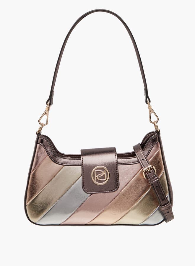 Paprika Panelled Chic Shoulder Bag - Detachable Straps - Image 1