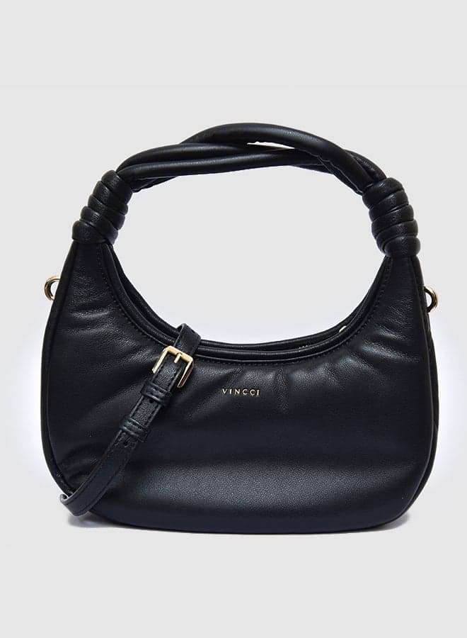 Vincci Elegance: Chic Shoulder Bag with Knotted Handle - Image 1