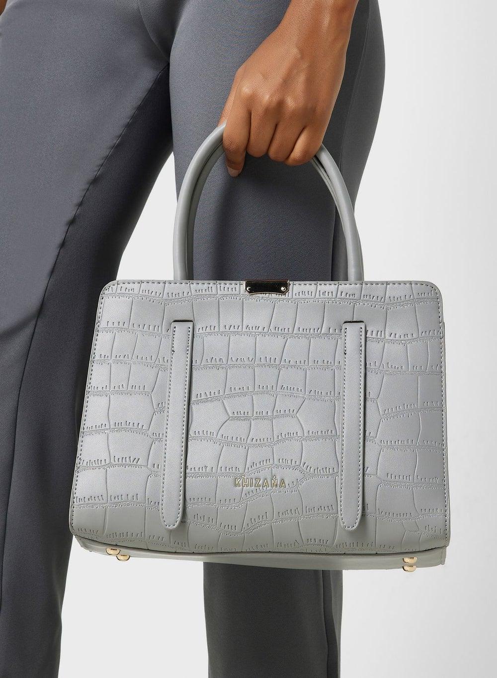 Khizana Elegance Croc Tote Handbag - Timeless Style - Image 1
