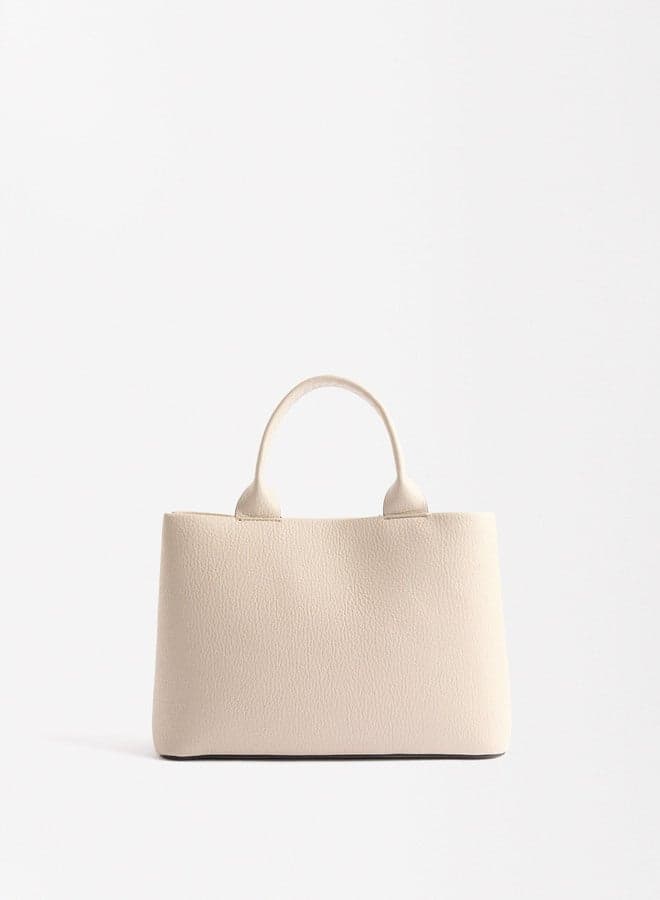 PARFOIS Ecru Elegant Tote with Versatile Shoulder Strap - Image 1