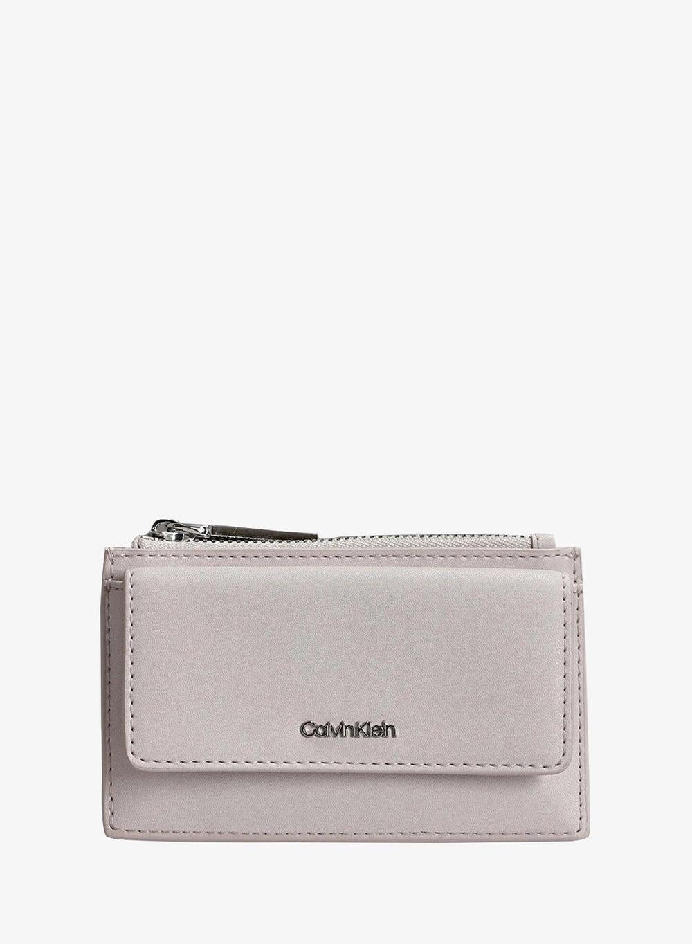 CALVIN KLEIN Women's Elegant Logo Zip Card Holder - Image 1