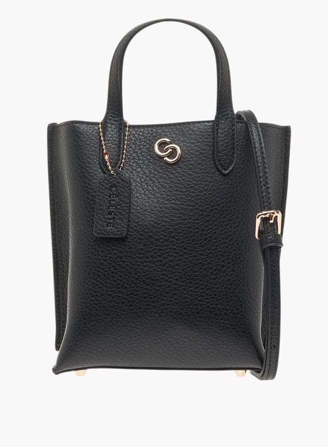 Celeste Chic Textured Tote with Detachable Strap - Image 1