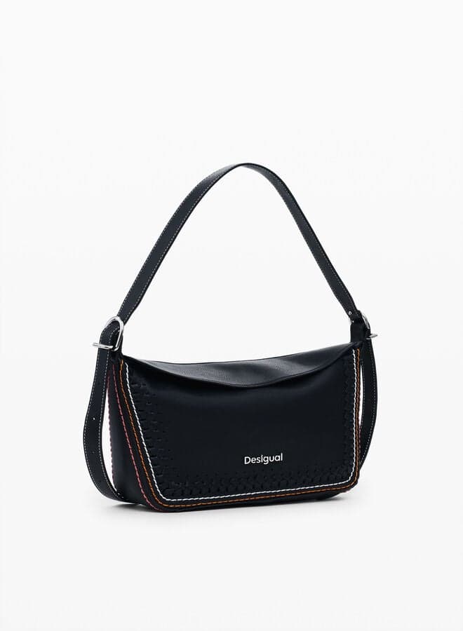 DESIGUAL Black Braided Elegance Bag for Women - Image 1