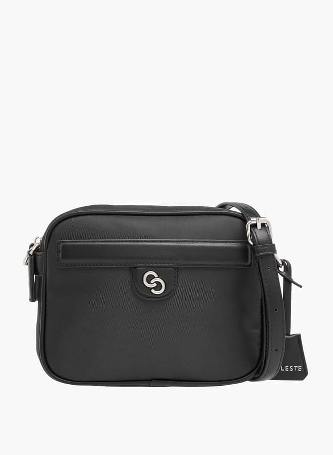 Celeste Elegance: Textured Crossbody Bag with Chic Adjustable Strap - Image 1