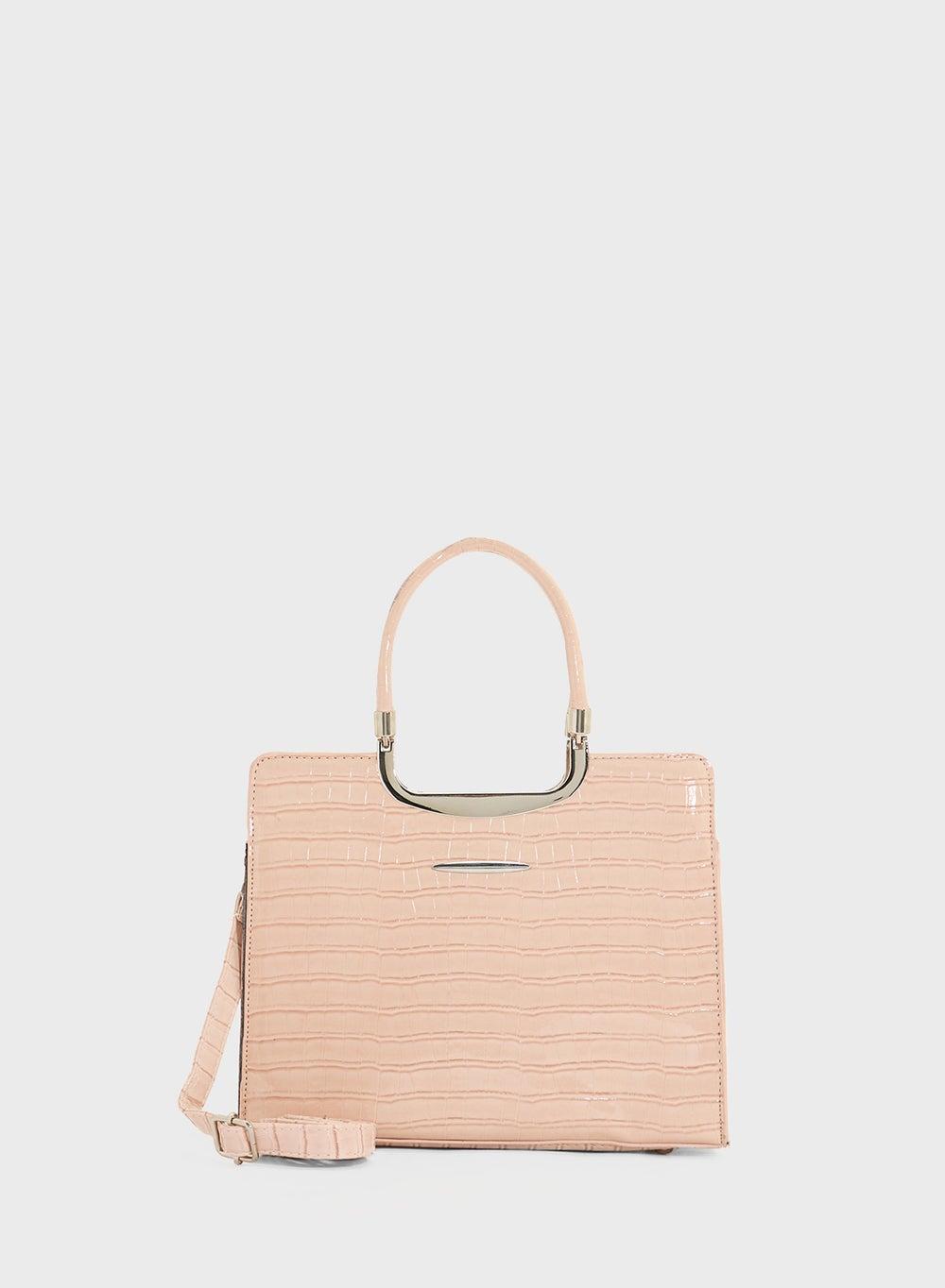 ELLA Croc Effect Women's Satchel - Elegance Meets Versatility - Image 1