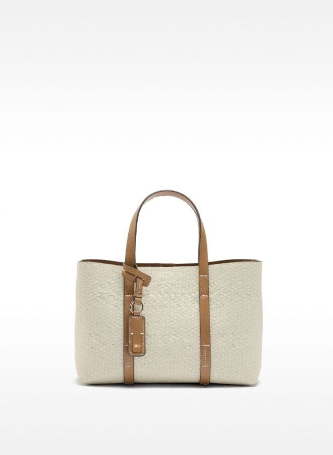 PARFOIS Textured White Tote Bag - Elegance for Every Occasion - Image 1