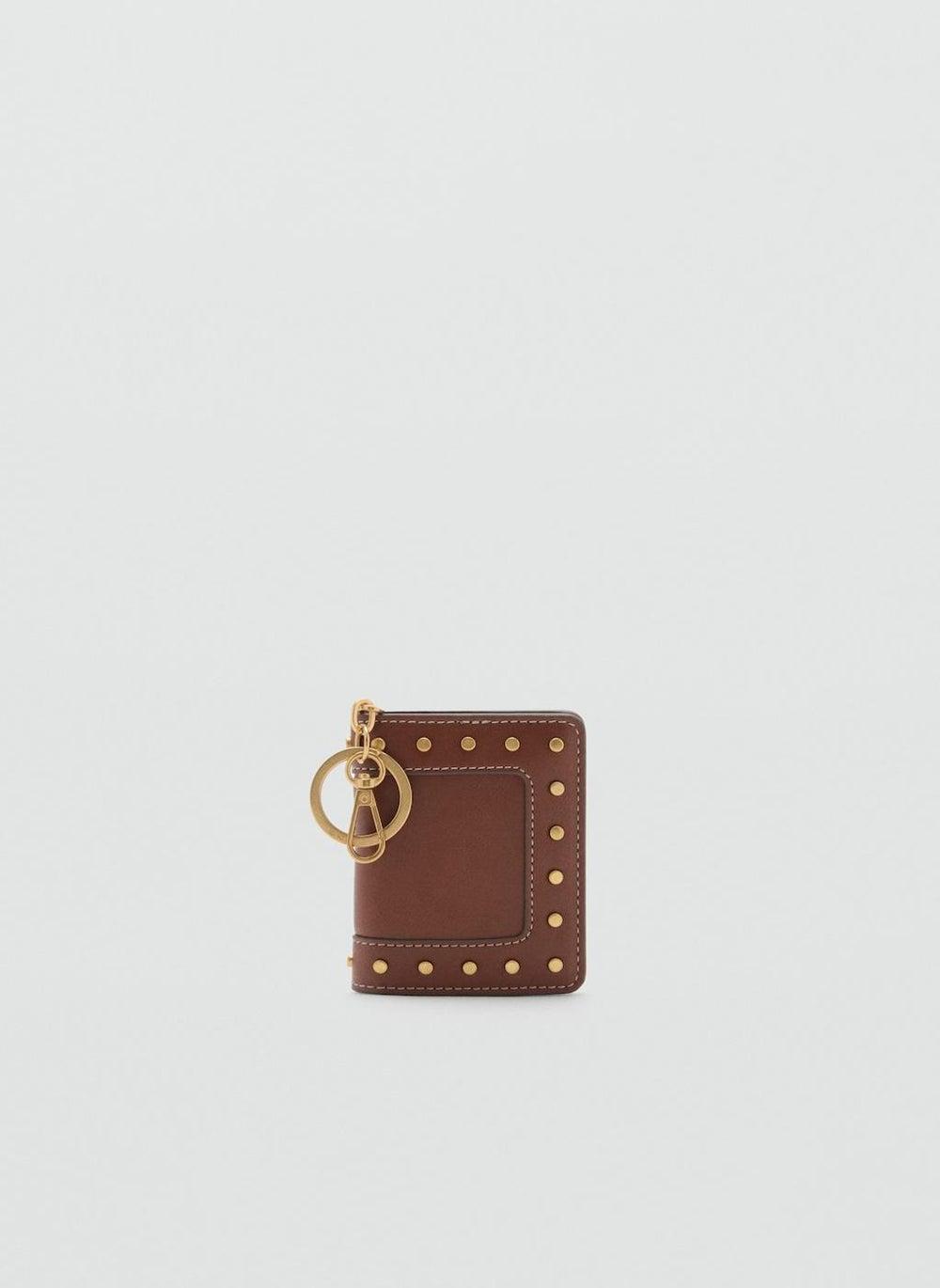 MANGO Chic Studded Women's Wallet with Keychain Feature - Image 1