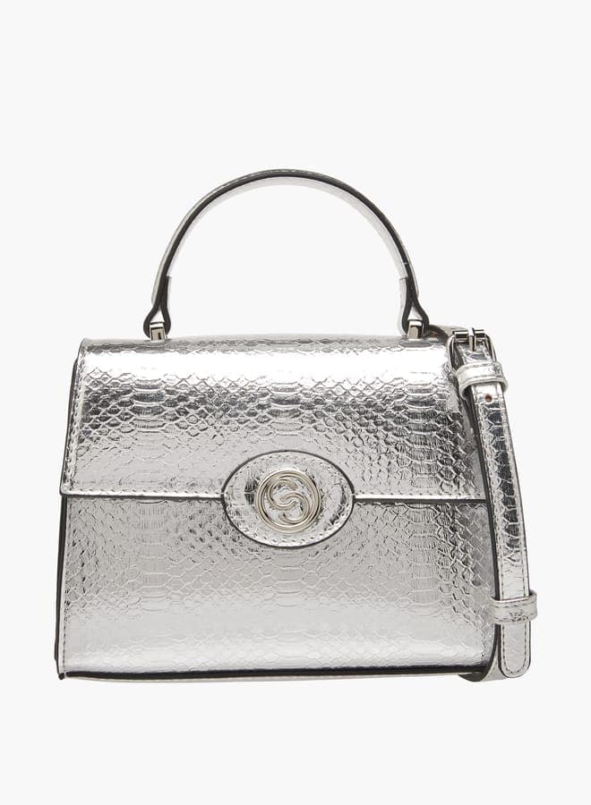 Celeste Elegance Embossed Satchel Bag for Women - Image 1