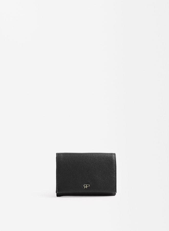 PARFOIS Sleek Black Leather Cardholder - Elegance on the Go - Image 1