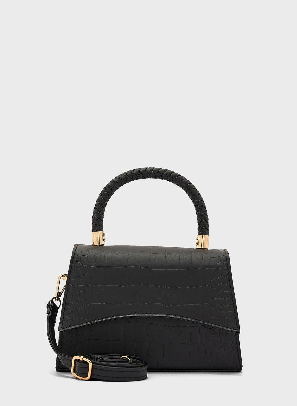 ELLA Weaved Handle Satchel: Elegance Meets Functionality - Image 1