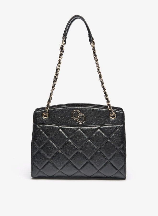Celeste Quilted Tote: Elegance with a Chain Accent - Image 1