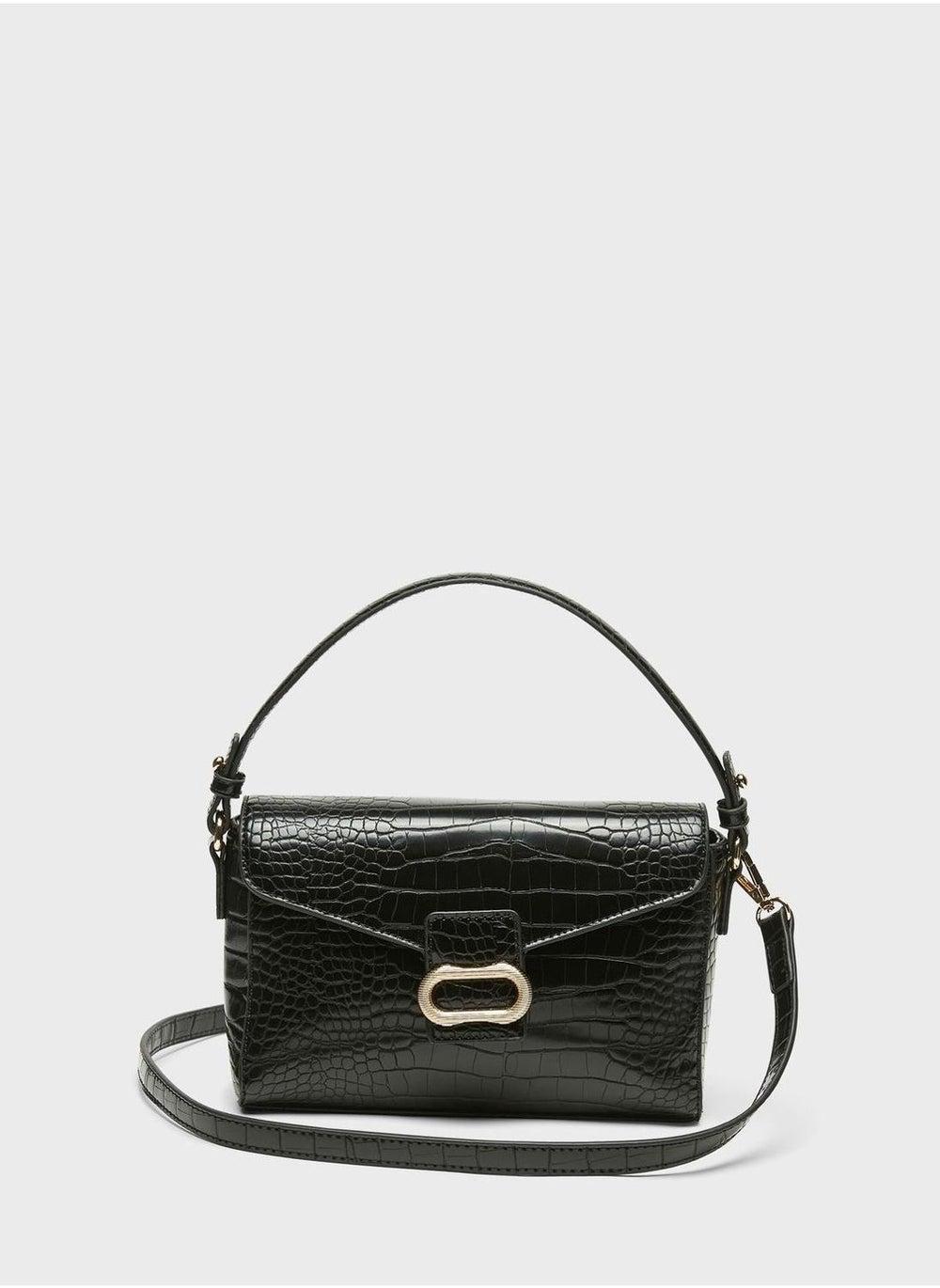 Shoexpress Textured Flap Over Women's Satchel - Image 1