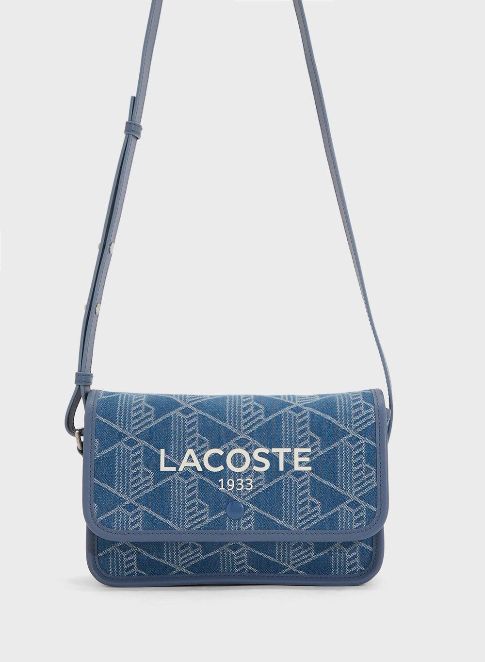 LACOSTE Monogram Denim Elegance Crossbody Bag - Image 1