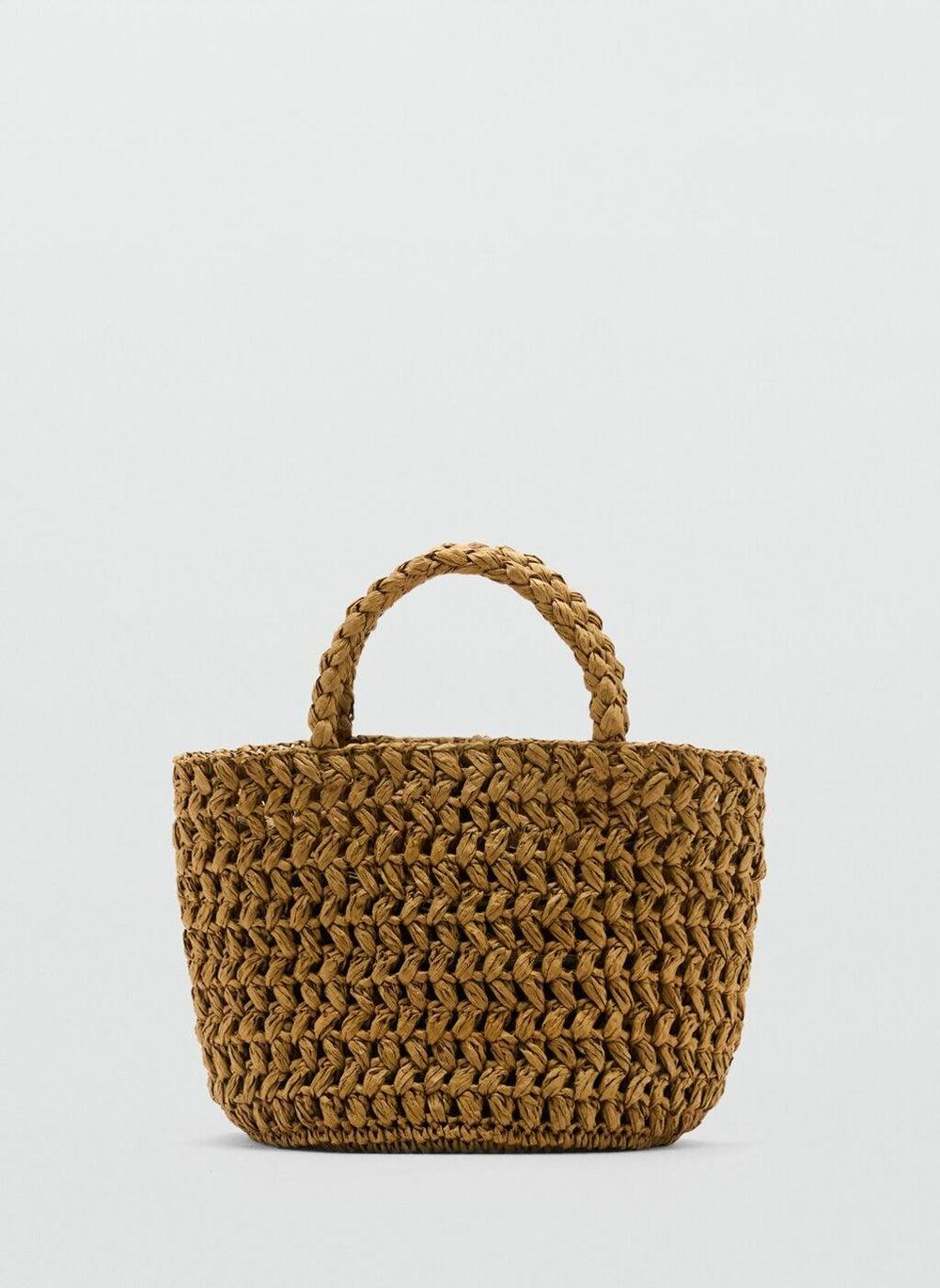 MANGO Chic Natural Fiber Women's Bucket Bag - Image 1