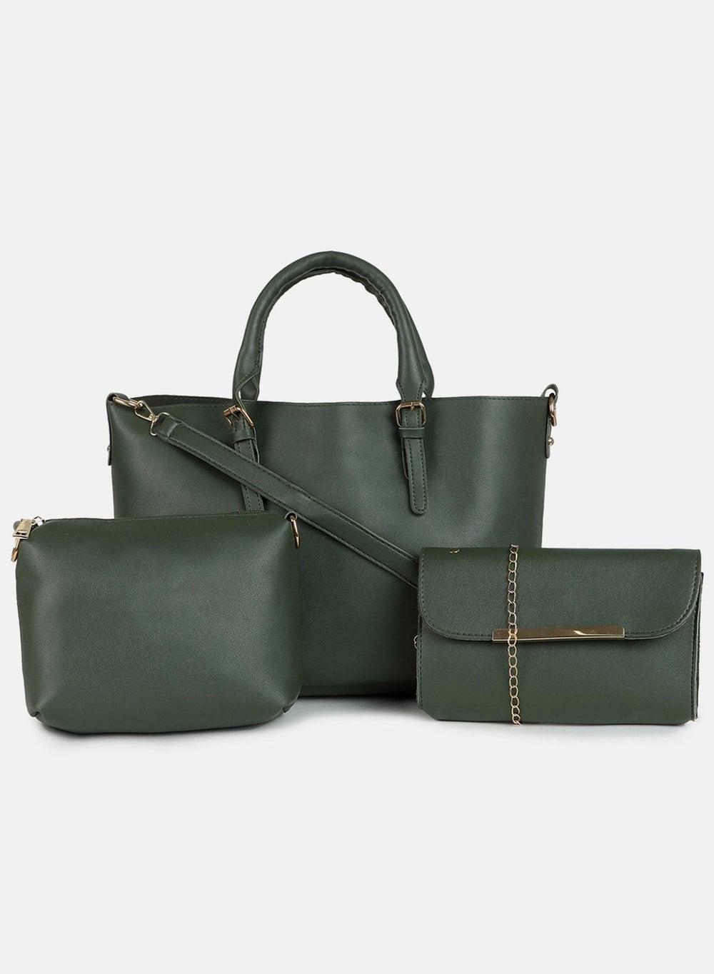 Haute Sauce Daphne Green Handbag Set - Elegance for Every Woman - Image 1