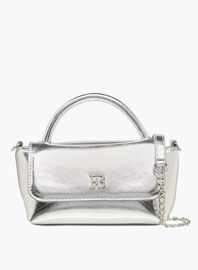 Flora Bella Metallic Satchel: Elegance On-The-Go - Image 1