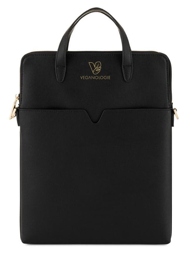 Veganologie Jupiter 16" Black Laptop Bag - Eco Luxe Design - Image 1