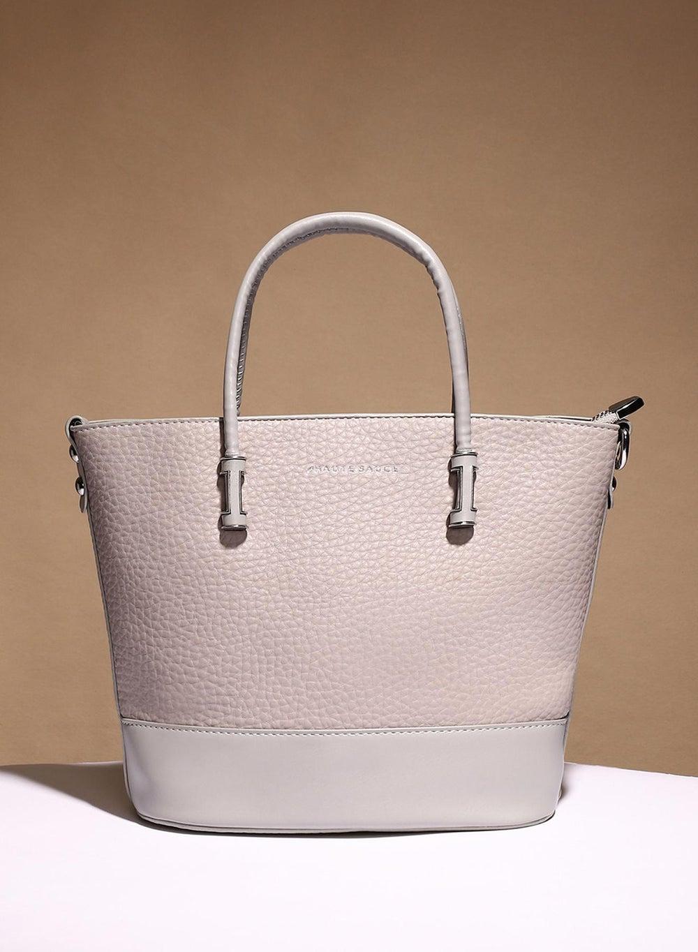 Haute Sauce Basket Handbag in Cloud Grey - Chic Elegance for Women - Image 1