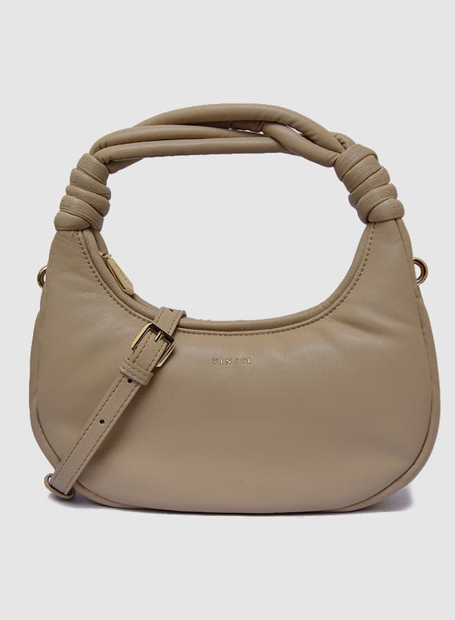 Vincci Elegance: Chic Knotted Handle Shoulder Bag - Image 1