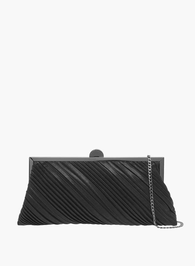 Celeste Elegance Textured Clutch with Sleek Chain Strap - Image 1