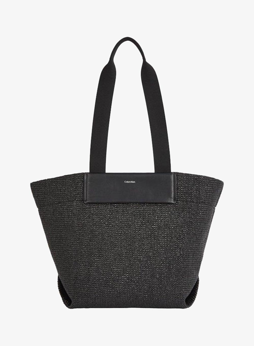 Calvin Klein Raffia Medium Shopper – Elegance Meets Function - Image 1