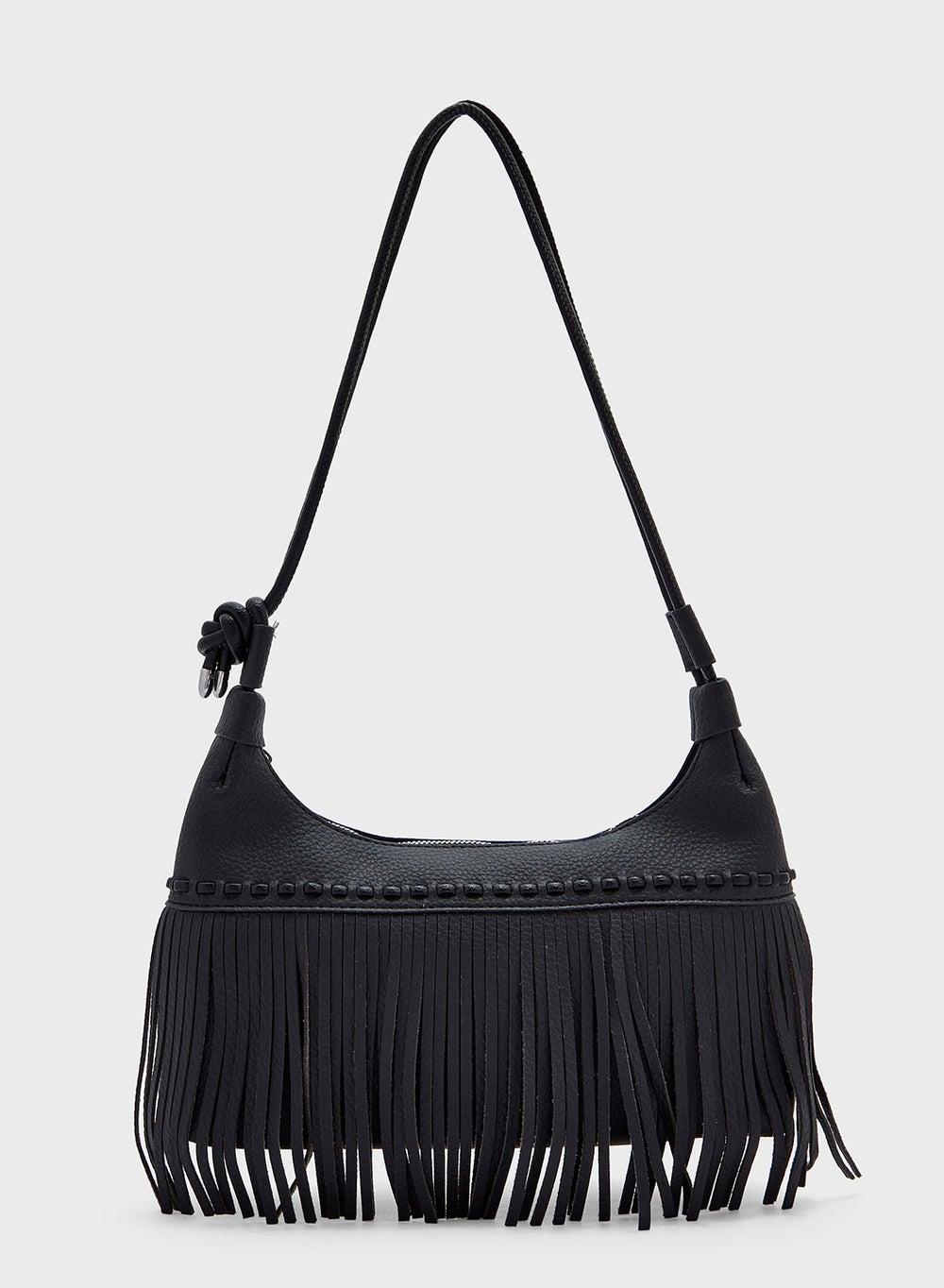 Ginger Elegance Shoulder Bag with Tassel Detail - Image 1