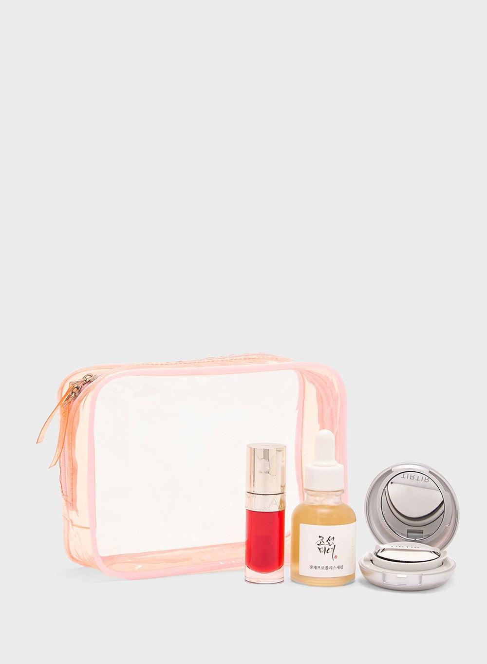 Ginger Clear Chic Cosmetic Bag for the Stylish Woman - Image 1