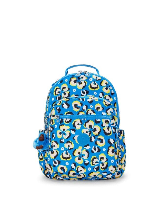 Kipling Seoul Large Backpack - Elegant Leopard Floral Design - Image 1