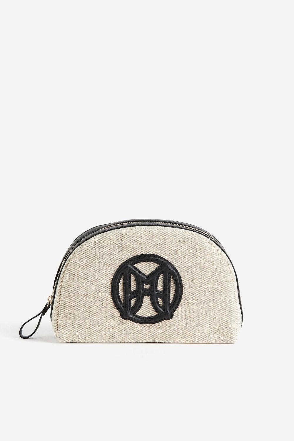 H&M Elegant Monogram Canvas Pouch - Perfect Accessory - Image 1