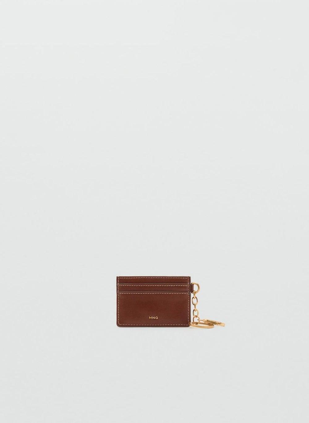 MANGO Studded Chic Faux Leather Card Holder for Women - Image 1