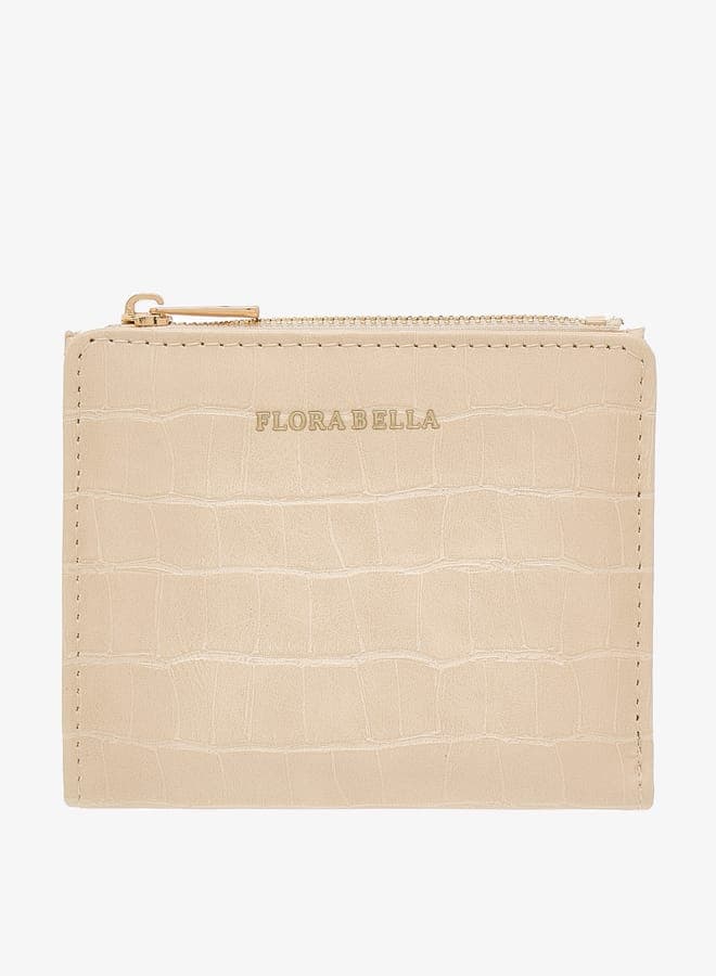 Flora Bella Textured Zip Cardholder - Elegance On the Go - Image 1