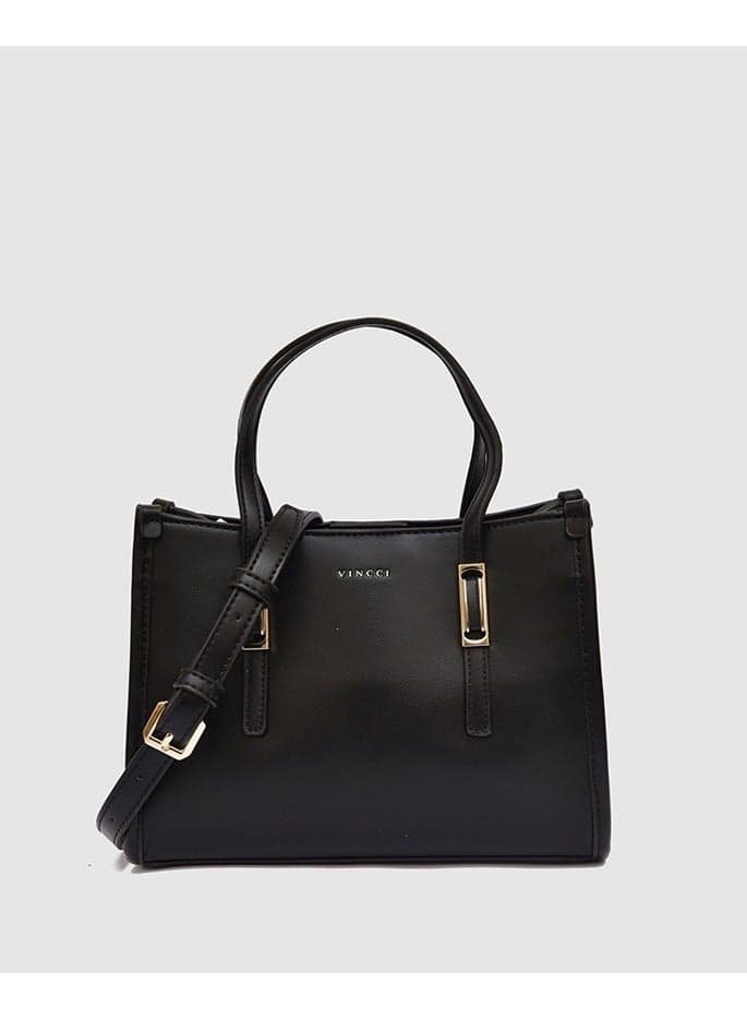 Vincci Elegant Quilted Satchel with Logo Detailing - Image 1