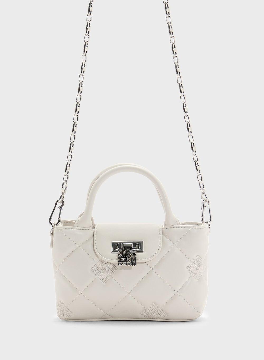 STEVE MADDEN Bosco Quilted Women's Logo Satchel - Image 1