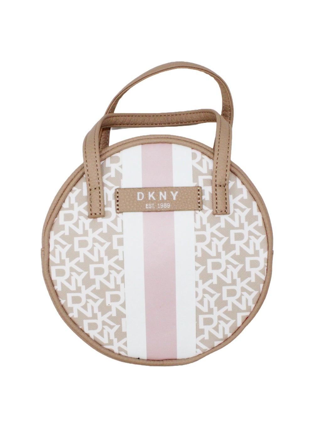 DKNY Signature Stripe Original Circle Cosmetic Bag - Image 1