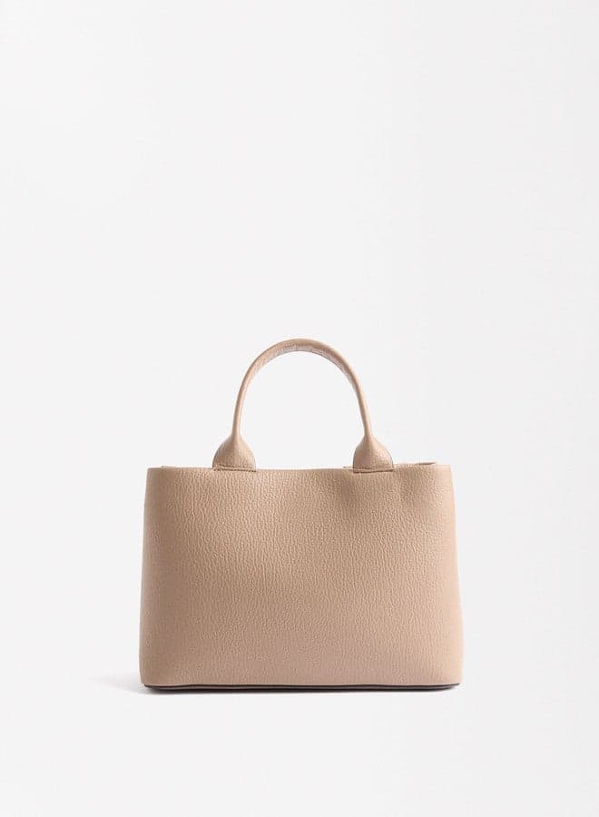 PARFOIS Taupe Elegance: Chic Women's Tote with Shoulder Strap - Image 1
