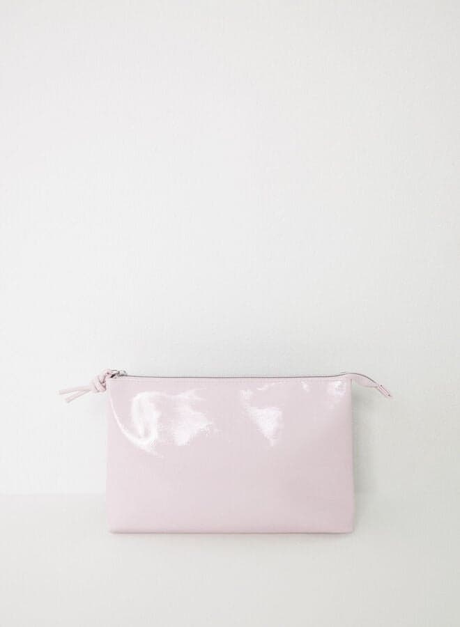 women'secret PINK Elegance Medium Patent Leather Toiletry Bag - Image 1
