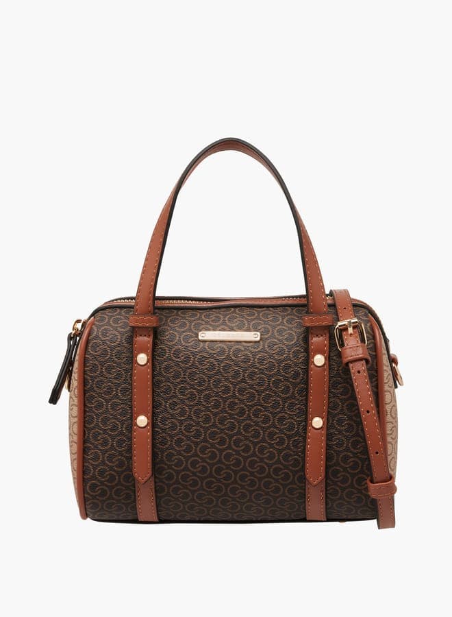 Celeste Monogram Tote Bag - Detachable Strap & Zip Closure - Image 1