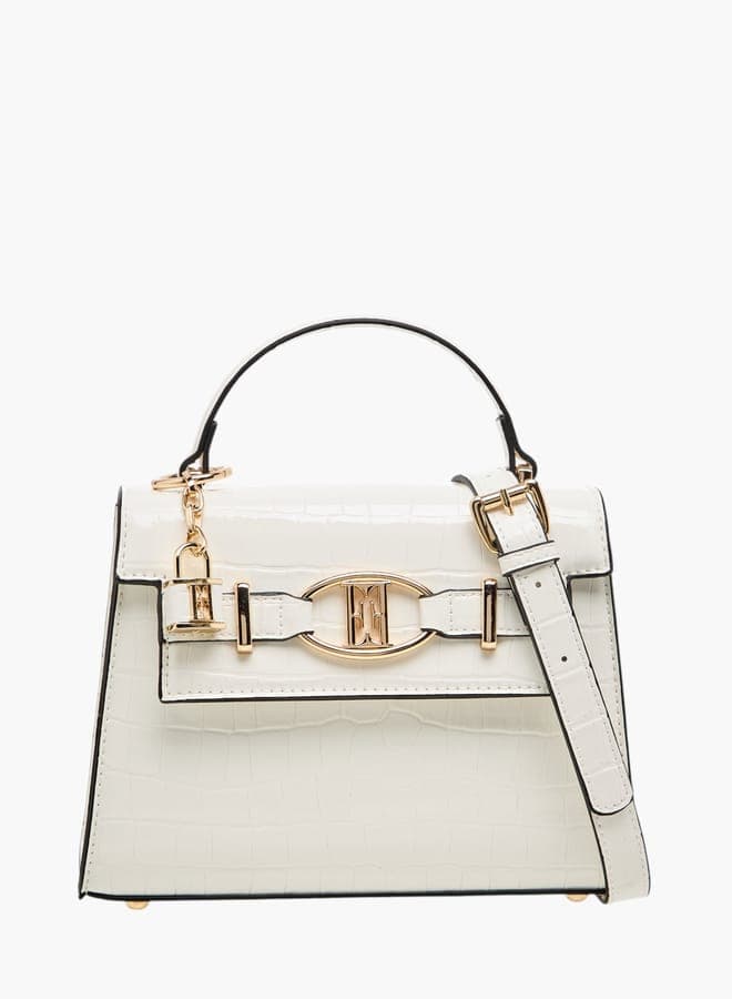 ELLE Textured Satchel Bag with Sleek Detachable Strap - Image 1