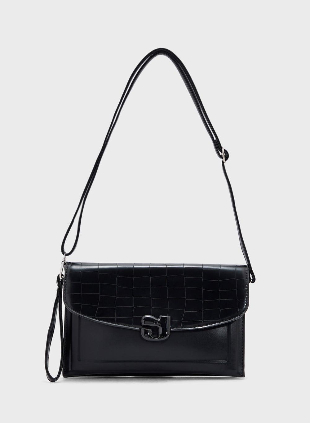 Elegant Croc Panel Ginger Clutch Bag for Discerning Women - Image 1