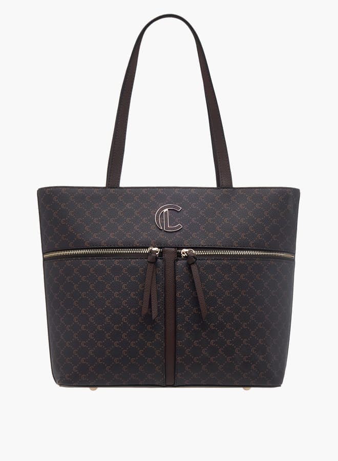 Le Confort Monogram Elegance: Chic Zip Tote for Women - Image 1